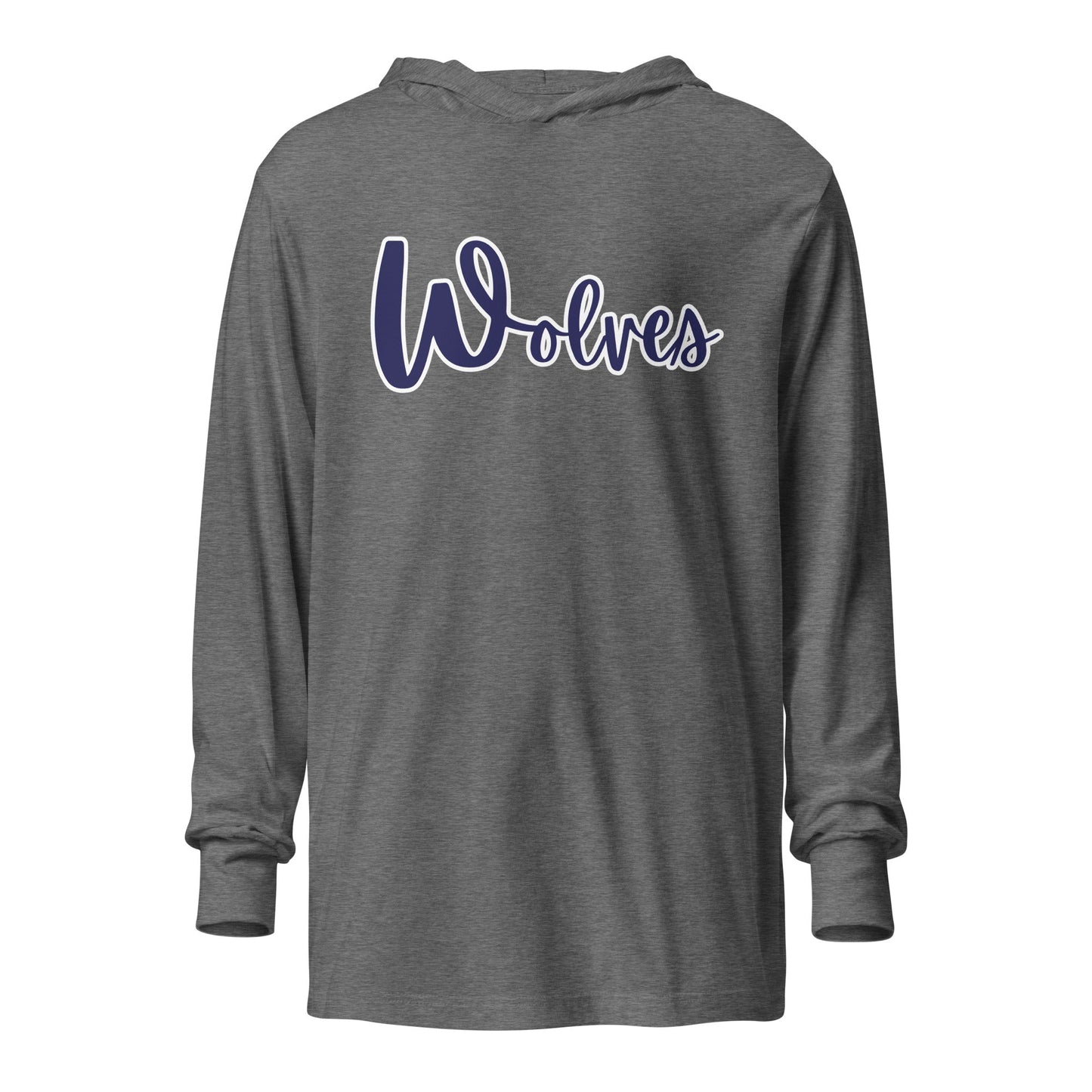 Performance | Hooded Long Sleeve T Shirt | White Mountain School | Script Logo