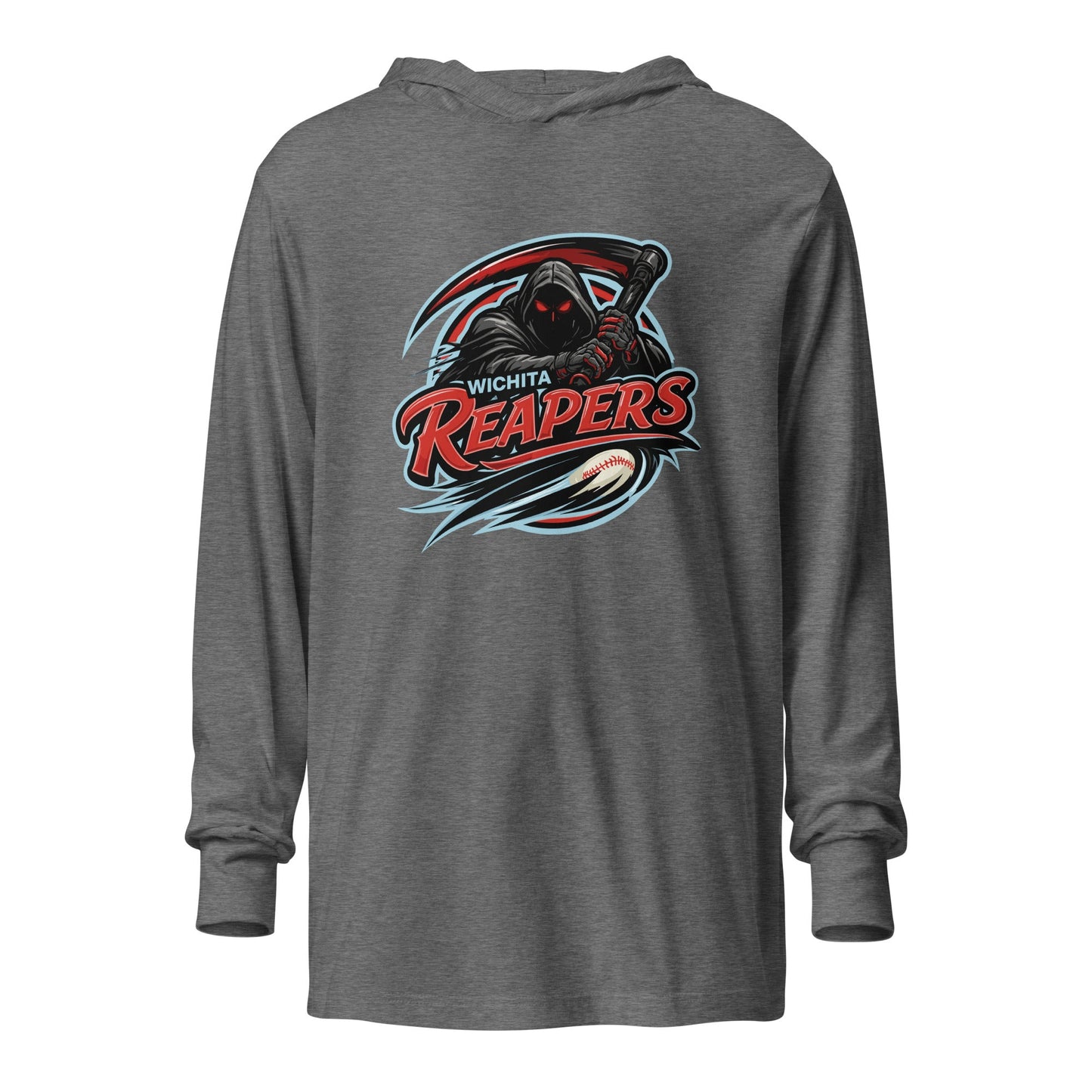 Performance | Hooded Long Sleeve T Shirt | Wichita Reapers | Reaper Logo