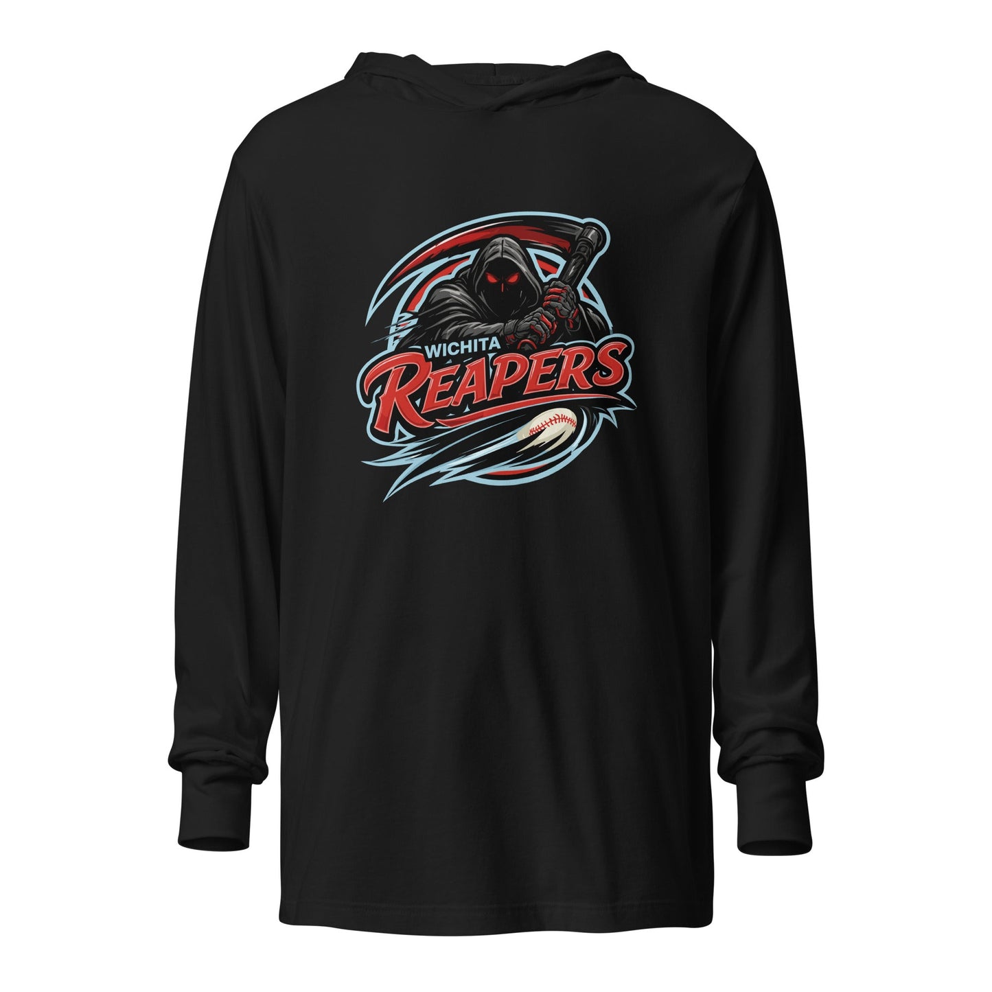 Performance | Hooded Long Sleeve T Shirt | Wichita Reapers | Reaper Logo