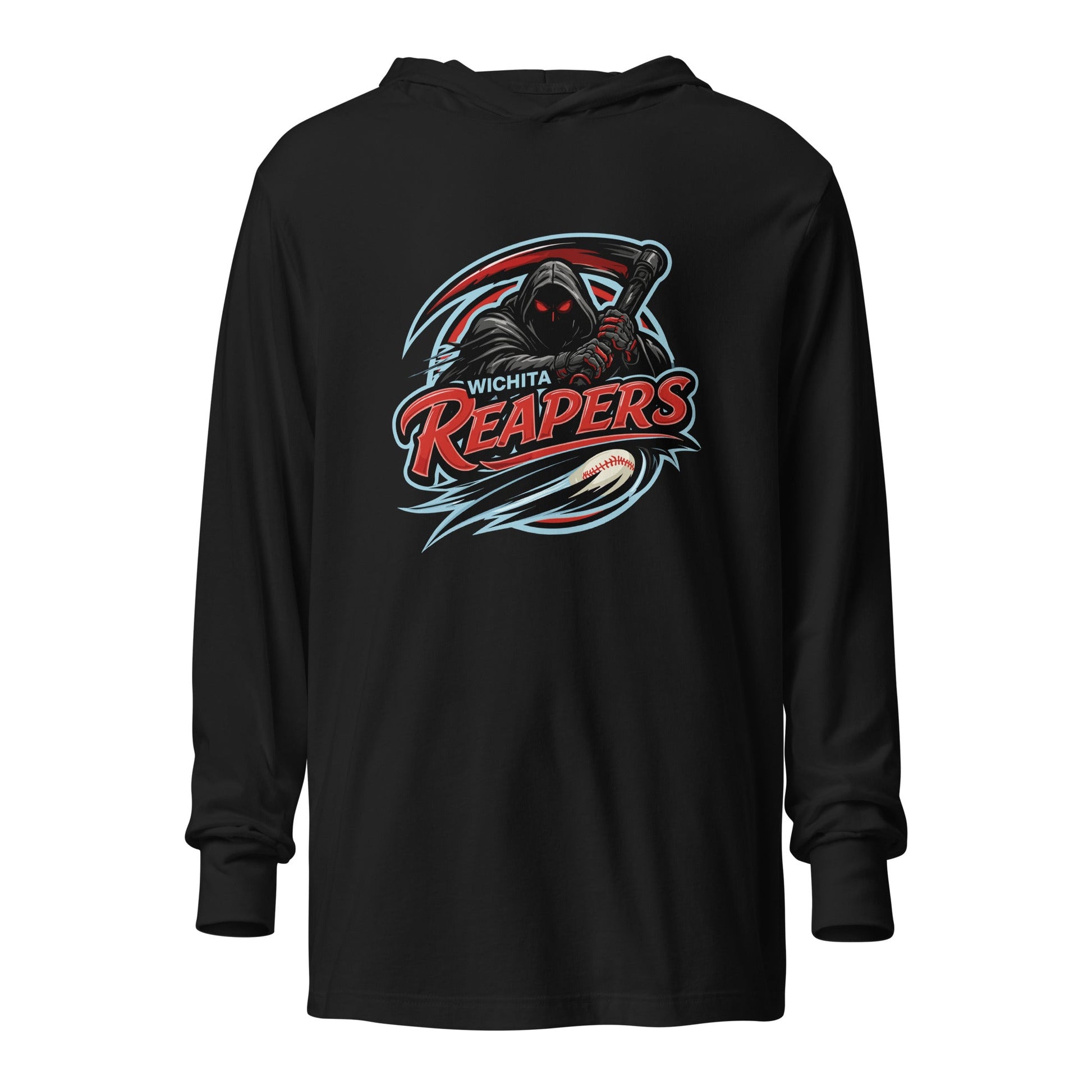 Performance | Hooded Long Sleeve T Shirt | Wichita Reapers | Reaper Logo