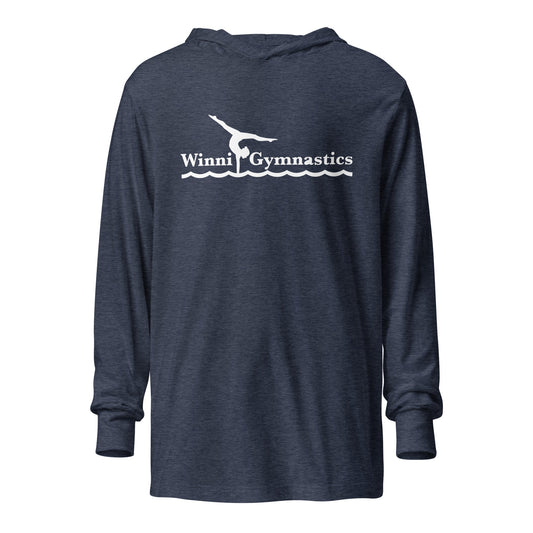 Performance | Hooded Long Sleeve T Shirt | Winni Gymnastics | Alt Logo