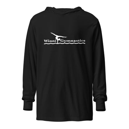 Performance | Hooded Long Sleeve T Shirt | Winni Gymnastics | Alt Logo