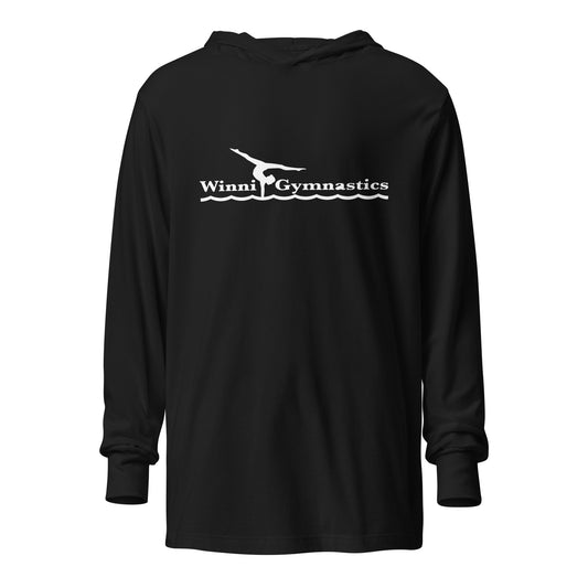 Performance | Hooded Long Sleeve T Shirt | Winni Gymnastics | Alt Logo