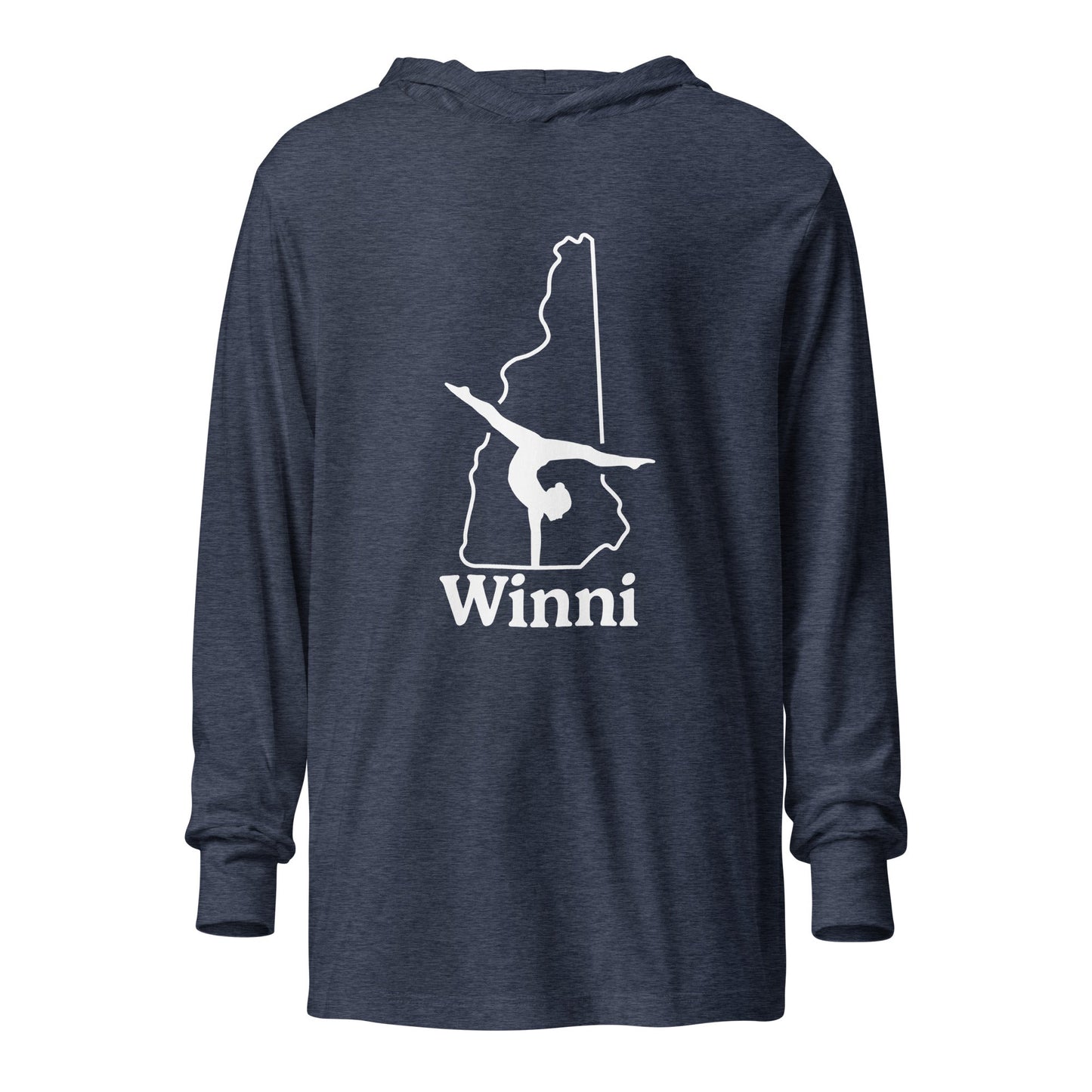 Performance | Hooded Long Sleeve T Shirt | Winni Gymnastics | NH Logo
