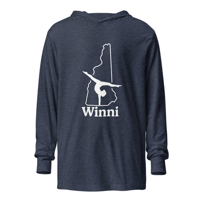 Performance | Hooded Long Sleeve T Shirt | Winni Gymnastics | NH Logo