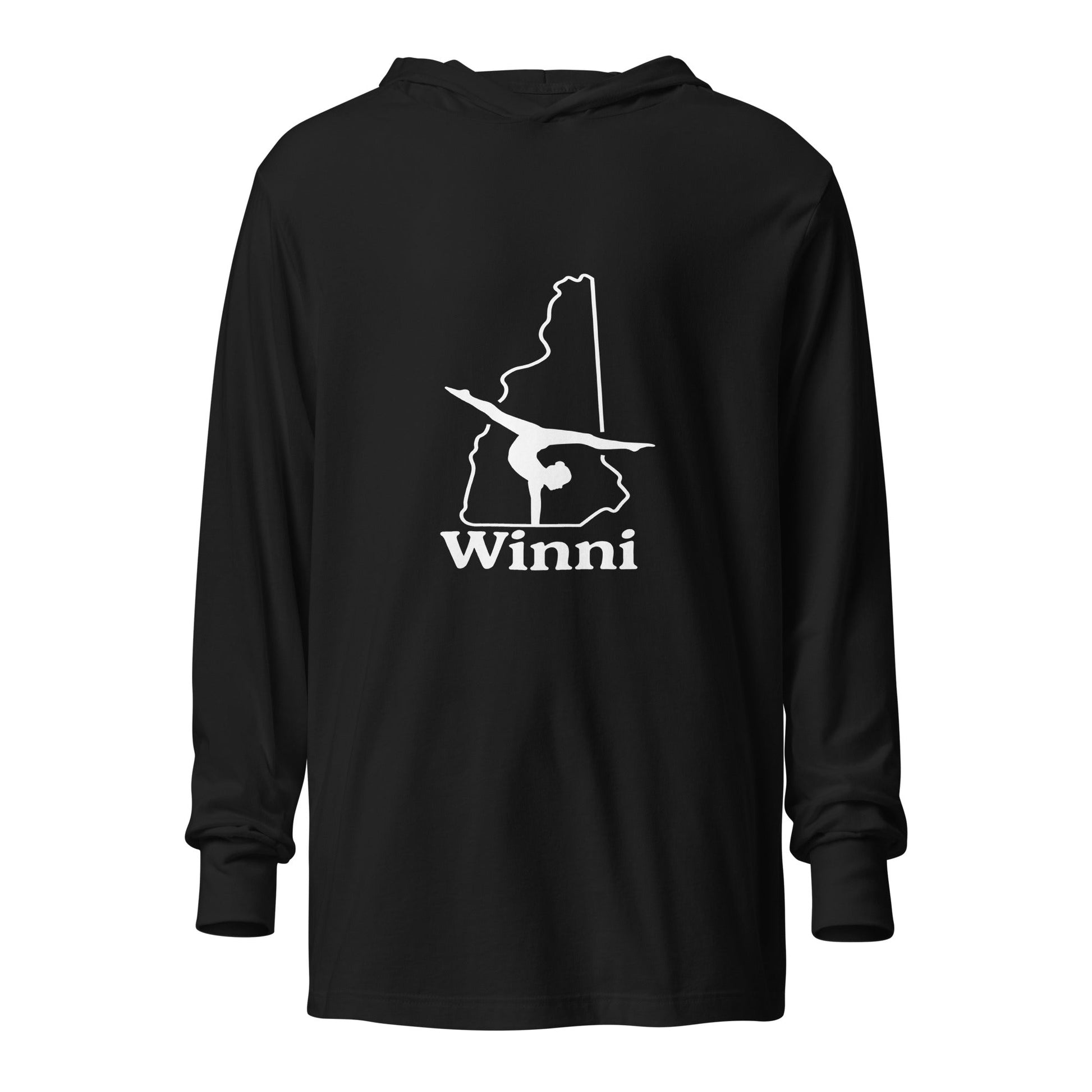 Performance | Hooded Long Sleeve T Shirt | Winni Gymnastics | NH Logo