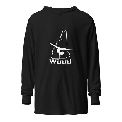 Performance | Hooded Long Sleeve T Shirt | Winni Gymnastics | NH Logo