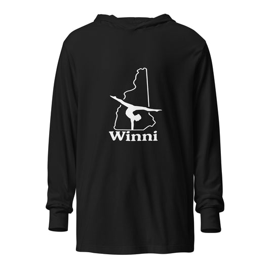 Performance | Hooded Long Sleeve T Shirt | Winni Gymnastics | NH Logo