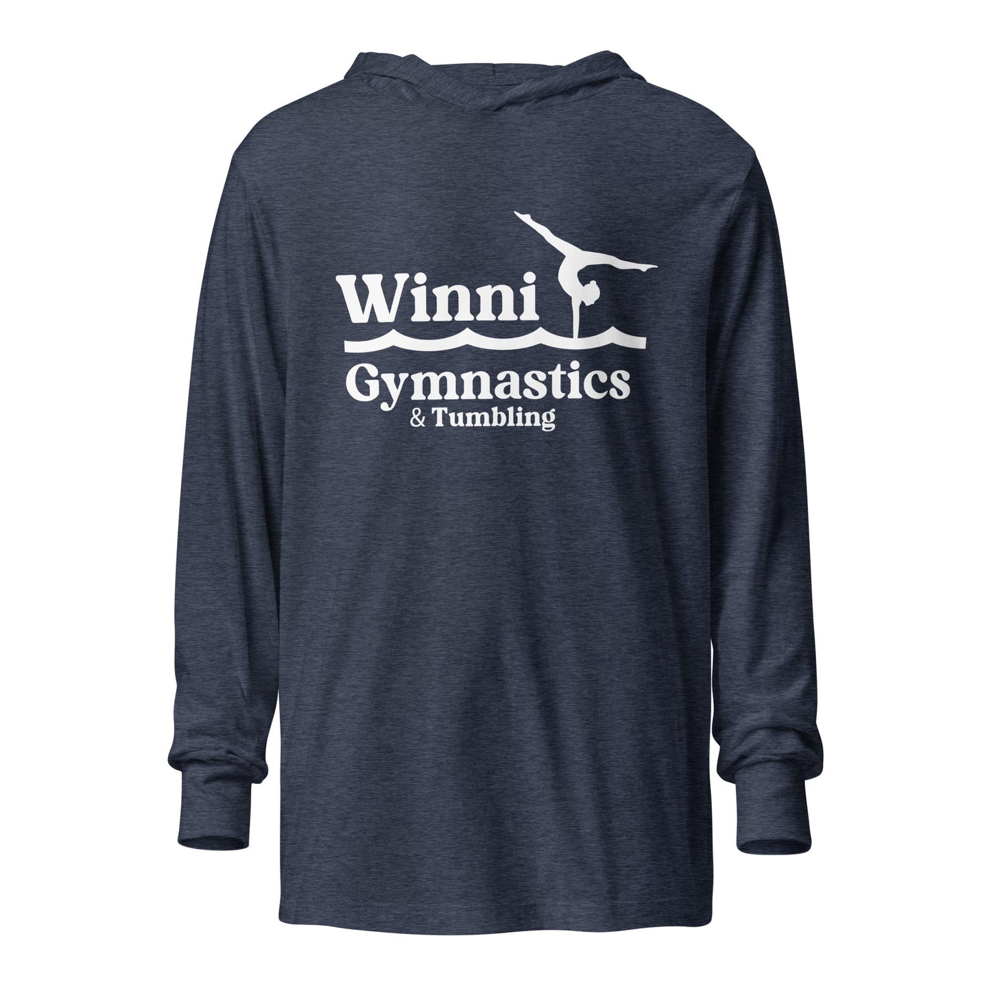 Performance | Hooded Long Sleeve T Shirt | Winni Gymnastics | Tumbling Logo