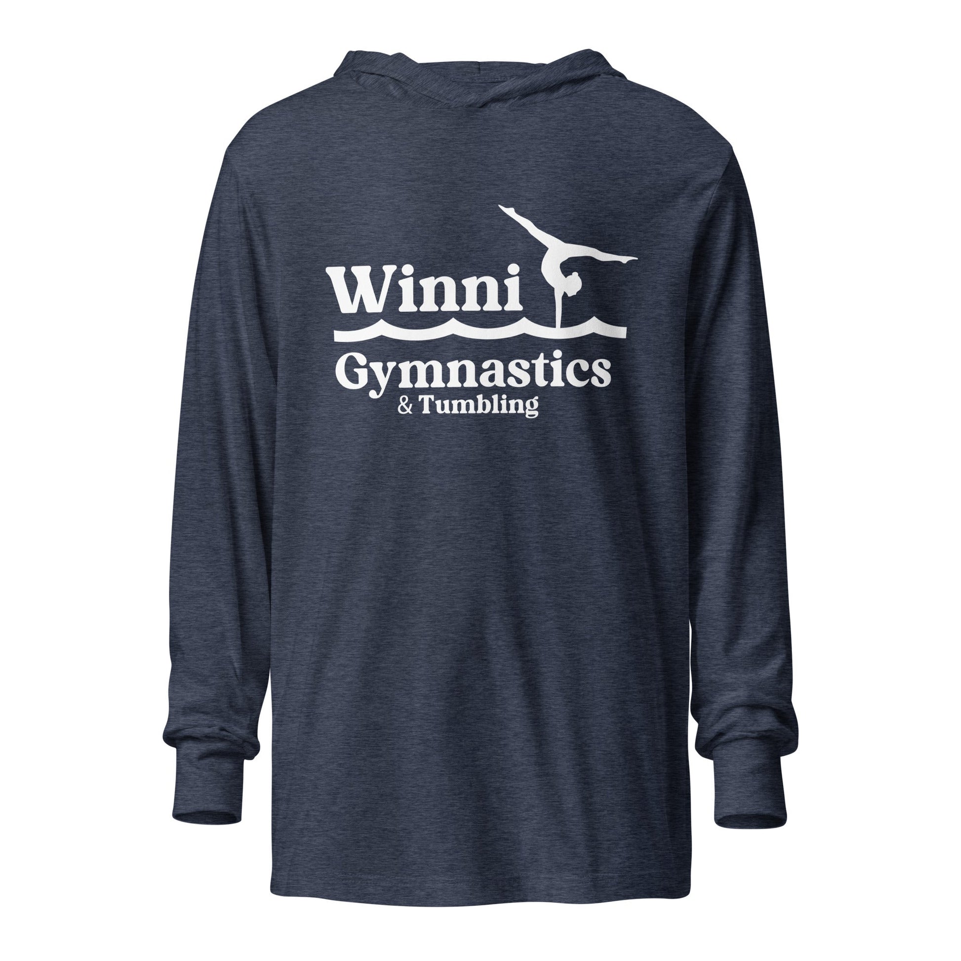 Performance | Hooded Long Sleeve T Shirt | Winni Gymnastics | Tumbling Logo