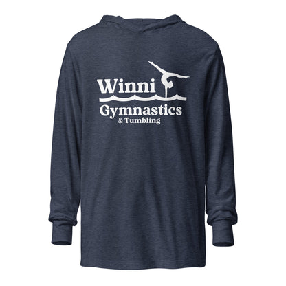 Performance | Hooded Long Sleeve T Shirt | Winni Gymnastics | Tumbling Logo