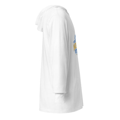 Performance | Hooded Long Sleeve T Shirt | Women’s Rugby at Michigan Tech | Varsity Crest Logo