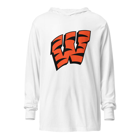 Performance | Hooded Long Sleeve T Shirt | Woodlake Boys Basketball | W Crest Logo
