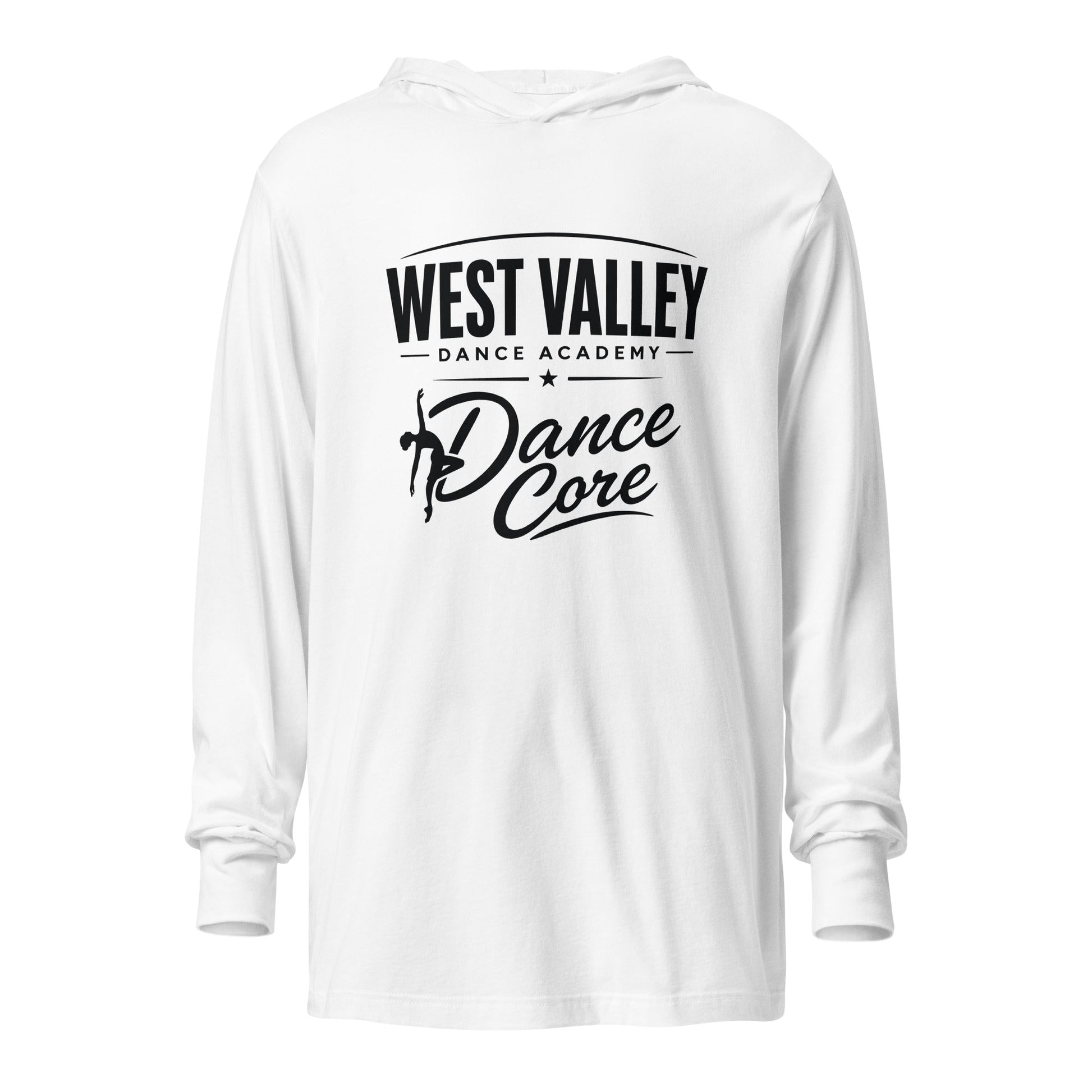 Performance | Hooded Long Sleeve T Shirt | WVDA Dance Core | Emblem Logo