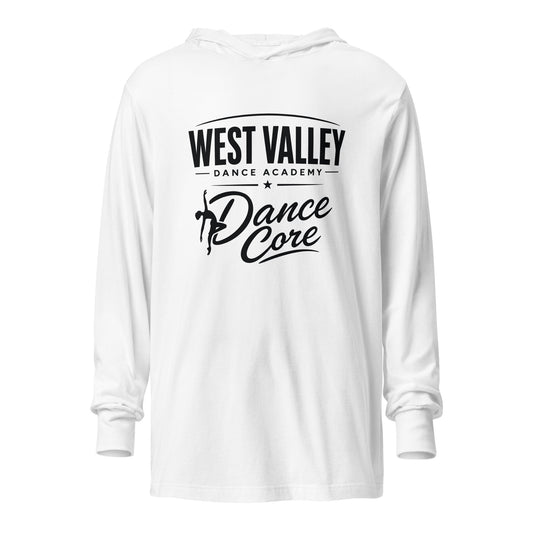 Performance | Hooded Long Sleeve T Shirt | WVDA Dance Core | Emblem Logo