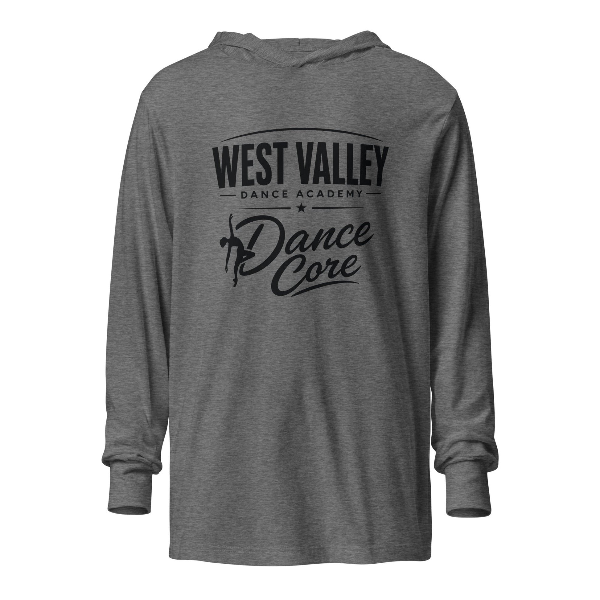 Performance | Hooded Long Sleeve T Shirt | WVDA Dance Core | Emblem Logo