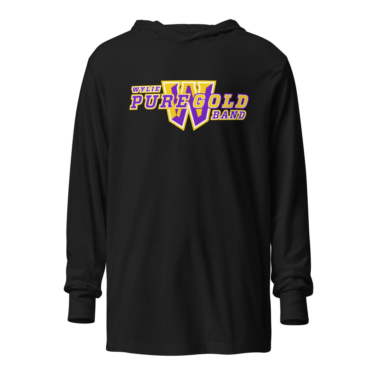Performance | Hooded Long Sleeve T Shirt | Wylie ISD | Pure Gold Logo