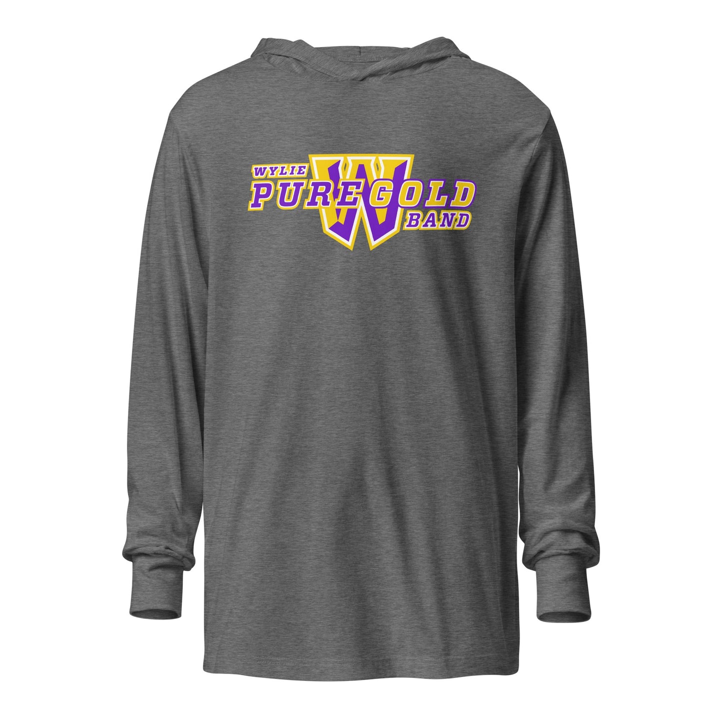 Performance | Hooded Long Sleeve T Shirt | Wylie ISD | Pure Gold Logo