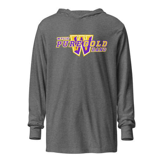 Performance | Hooded Long Sleeve T Shirt | Wylie ISD | Pure Gold Logo