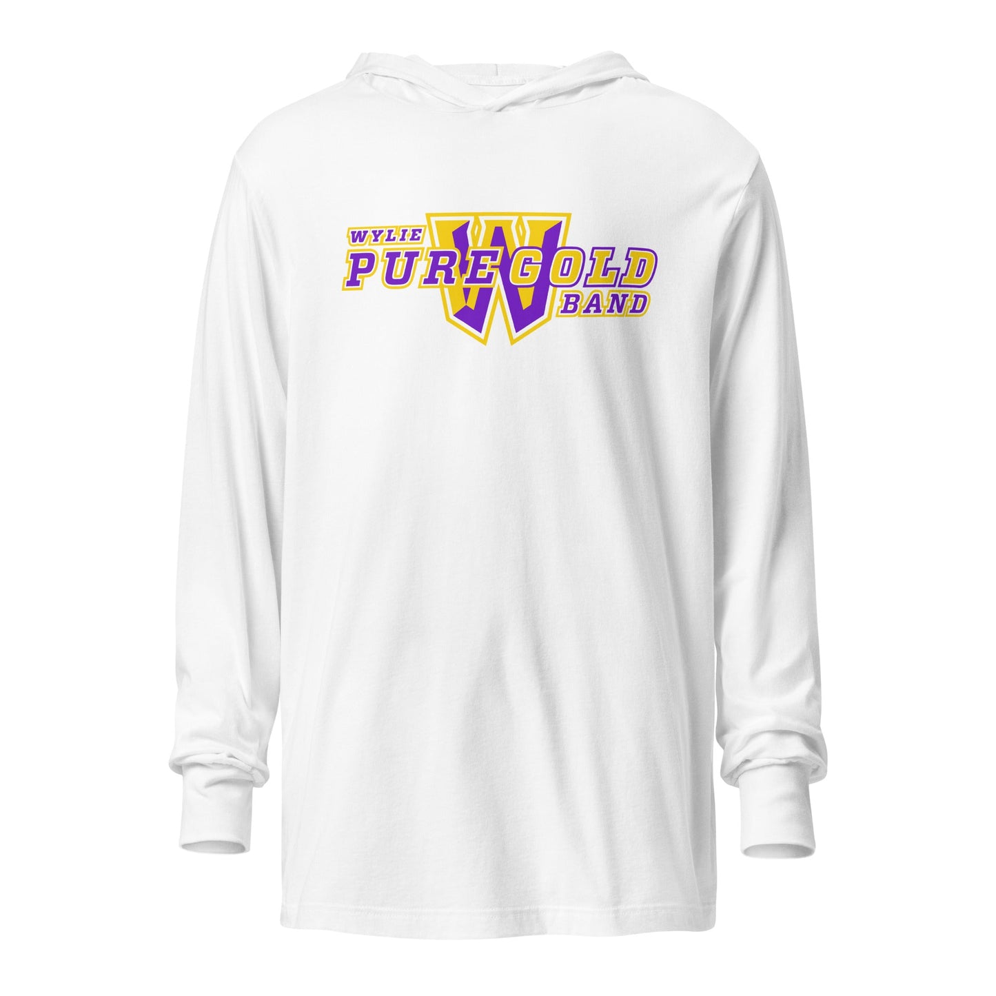 Performance | Hooded Long Sleeve T Shirt | Wylie ISD | Pure Gold Logo