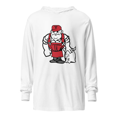Performance | Hooded Long Sleeve T Shirt | Yukon Student Council | Mascot Logo