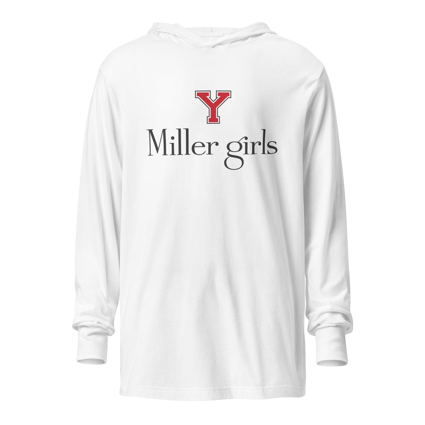 Performance | Hooded Long Sleeve T Shirt | Yukon Student Council | Miller Girls Logo