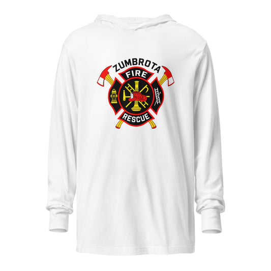 Performance | Hooded Long Sleeve T Shirt | Zumbrota Fire Department | Vanguard Logo