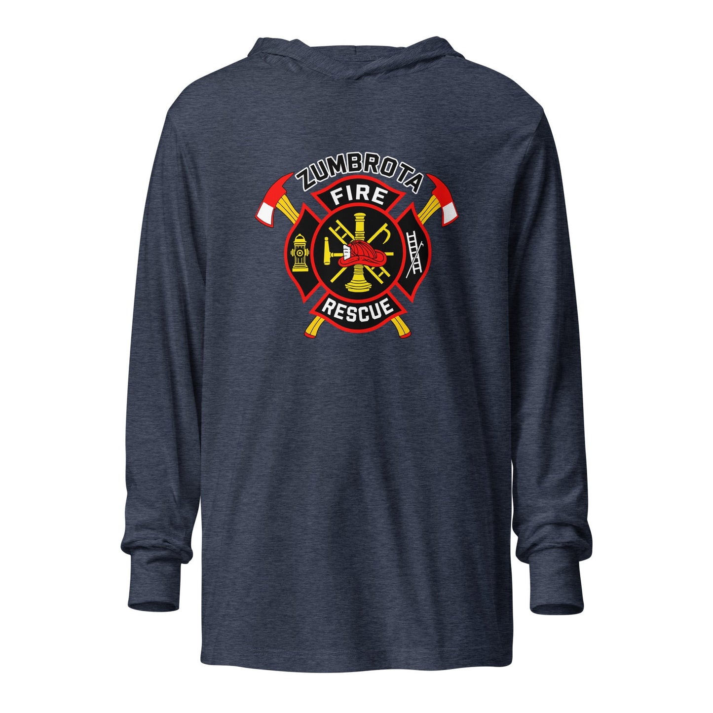 Performance | Hooded Long Sleeve T Shirt | Zumbrota Fire Department | Vanguard Logo