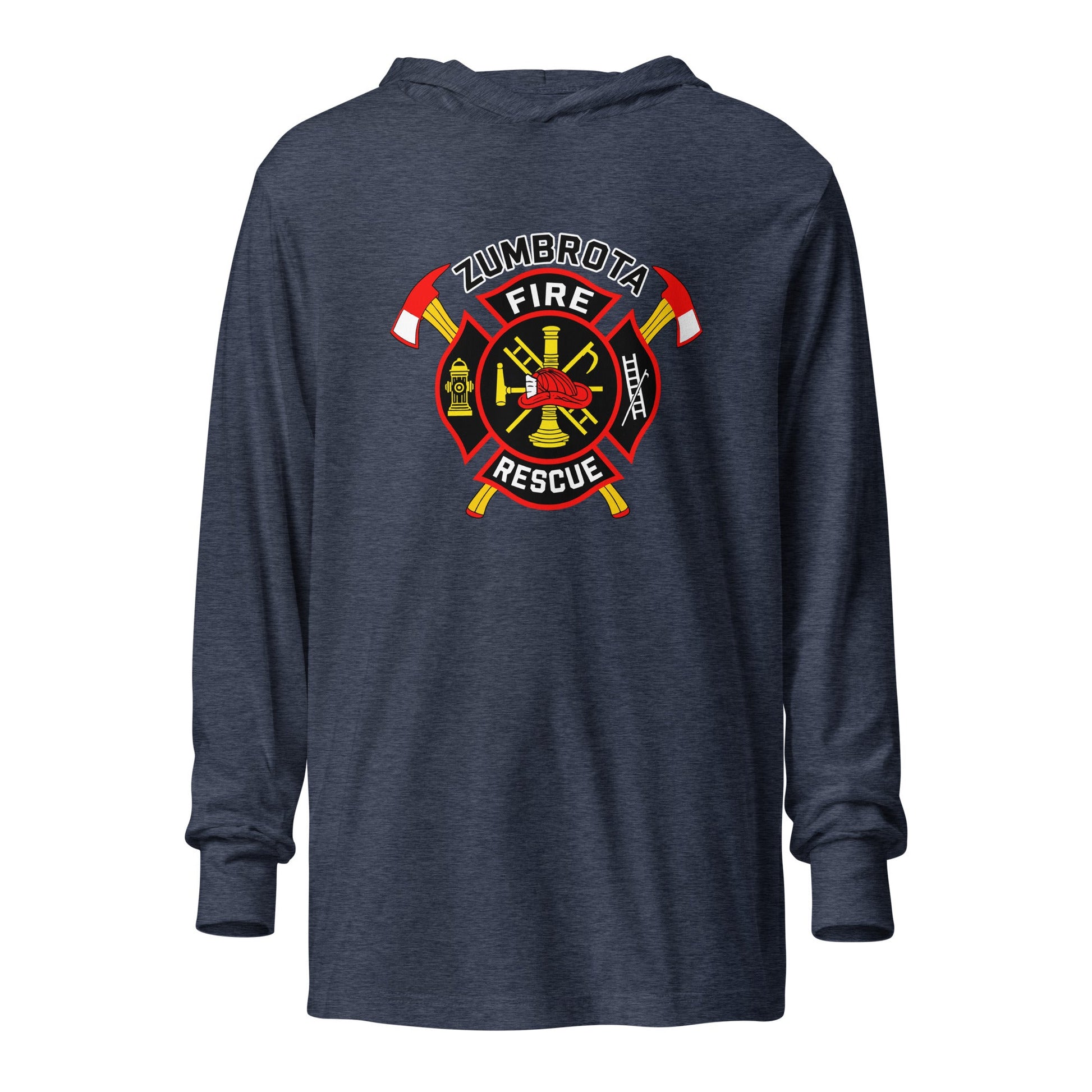 Performance | Hooded Long Sleeve T Shirt | Zumbrota Fire Department | Vanguard Logo