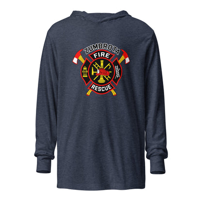 Performance | Hooded Long Sleeve T Shirt | Zumbrota Fire Department | Vanguard Logo
