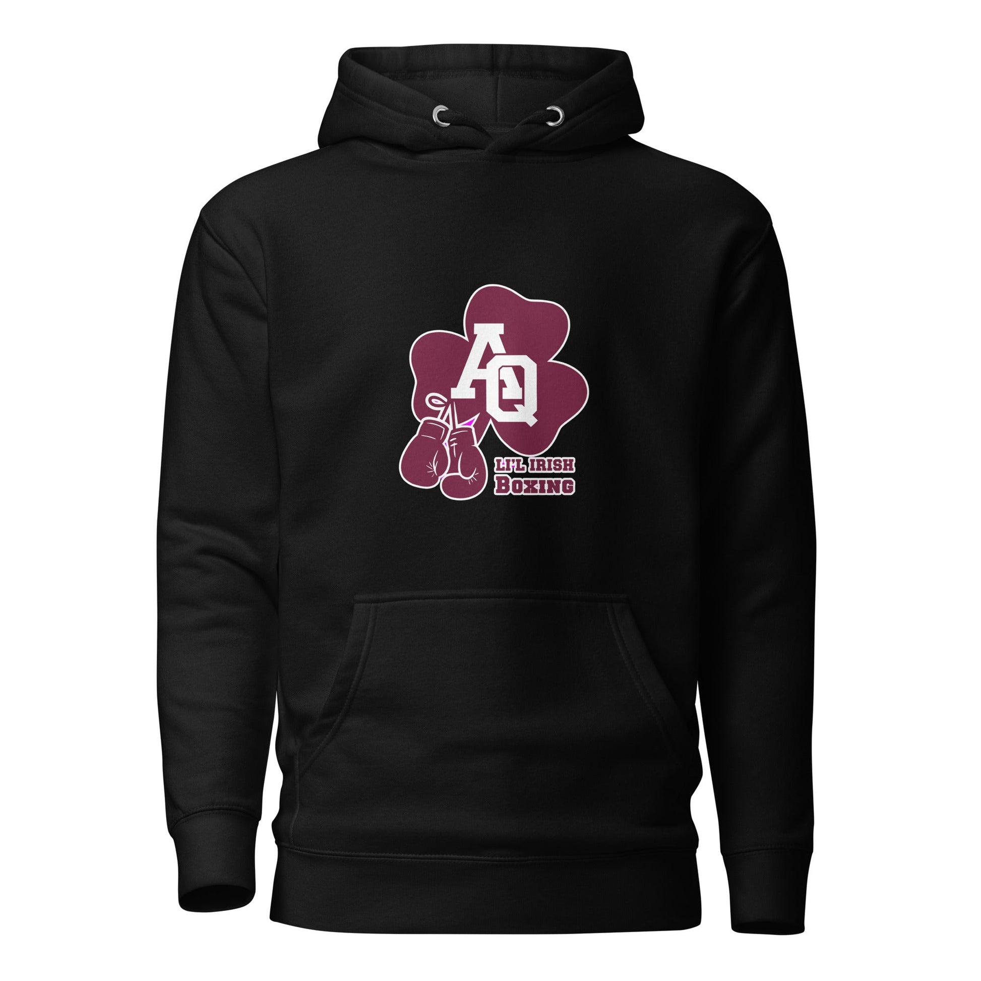 Performance | Hoodie | Aquinas Li’l Irish Boxing | AQ Shamrock Logo