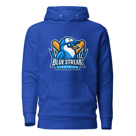 Performance | Hoodie | Blue Streak Lightning | Mascot Logo