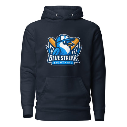 Performance | Hoodie | Blue Streak Lightning | Mascot Logo