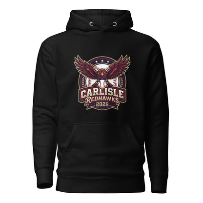 Performance | Hoodie | Carlisle Redhawks | Emblem Logo