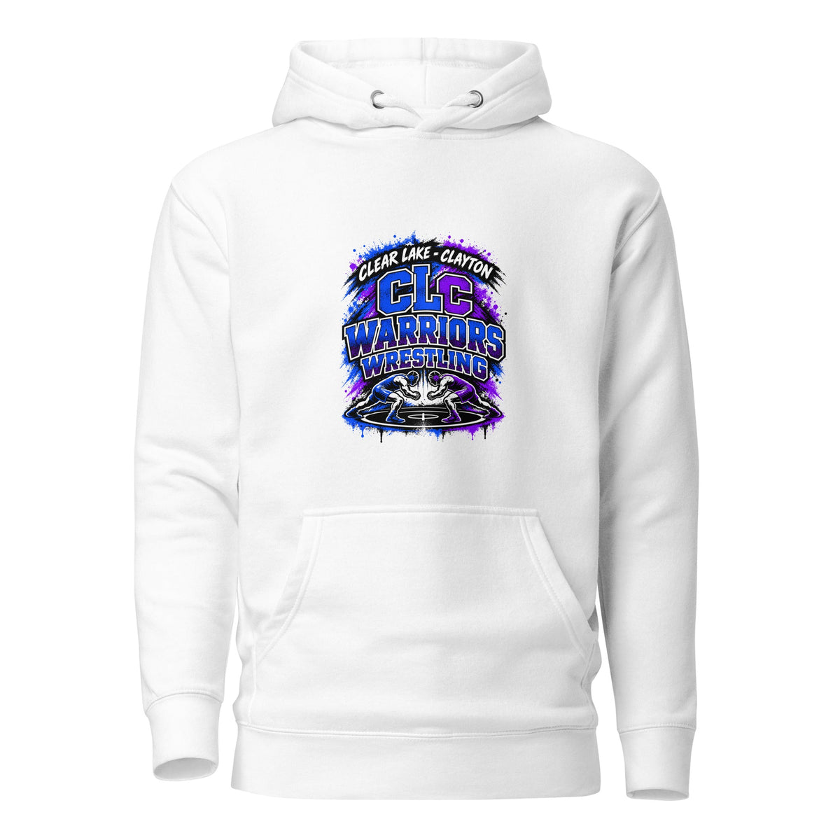 Performance | Hoodie | Clear Lake - Clayton Wrestling | Apex Logo