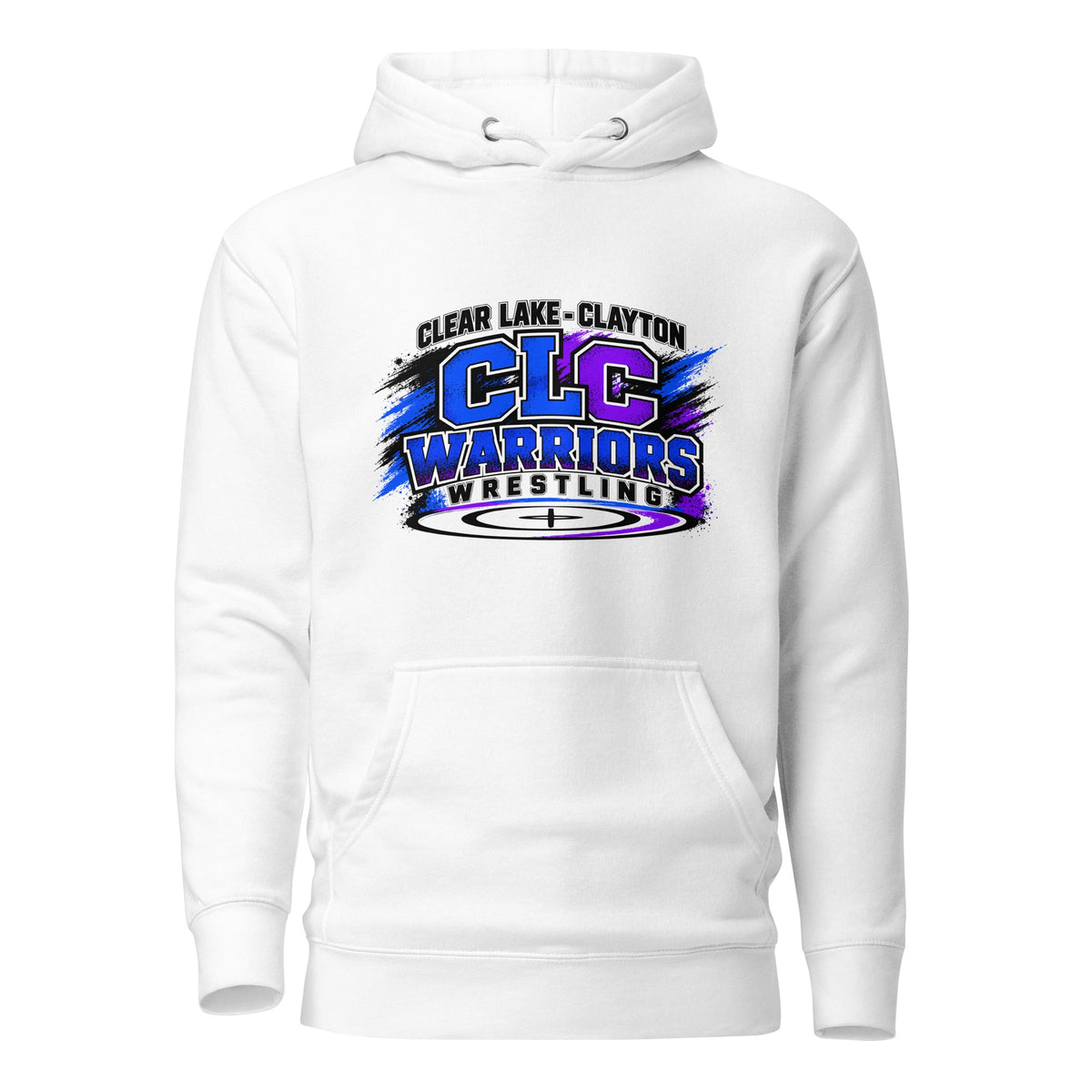 Performance | Hoodie | Clear Lake - Clayton Wrestling | Vanguard Logo