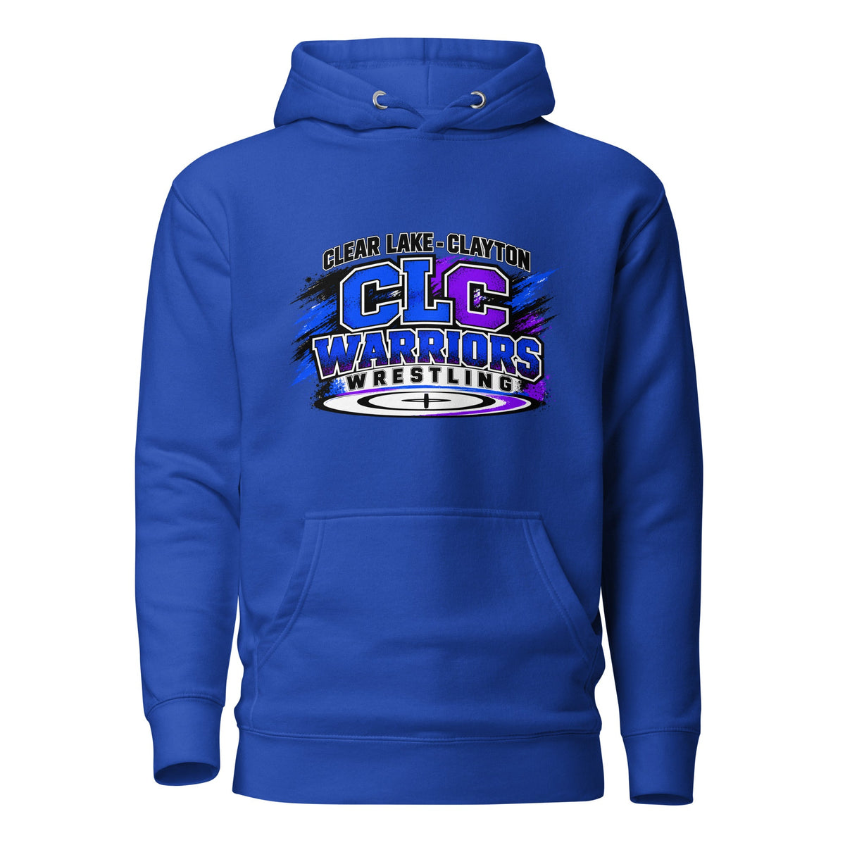Performance | Hoodie | Clear Lake - Clayton Wrestling | Vanguard Logo