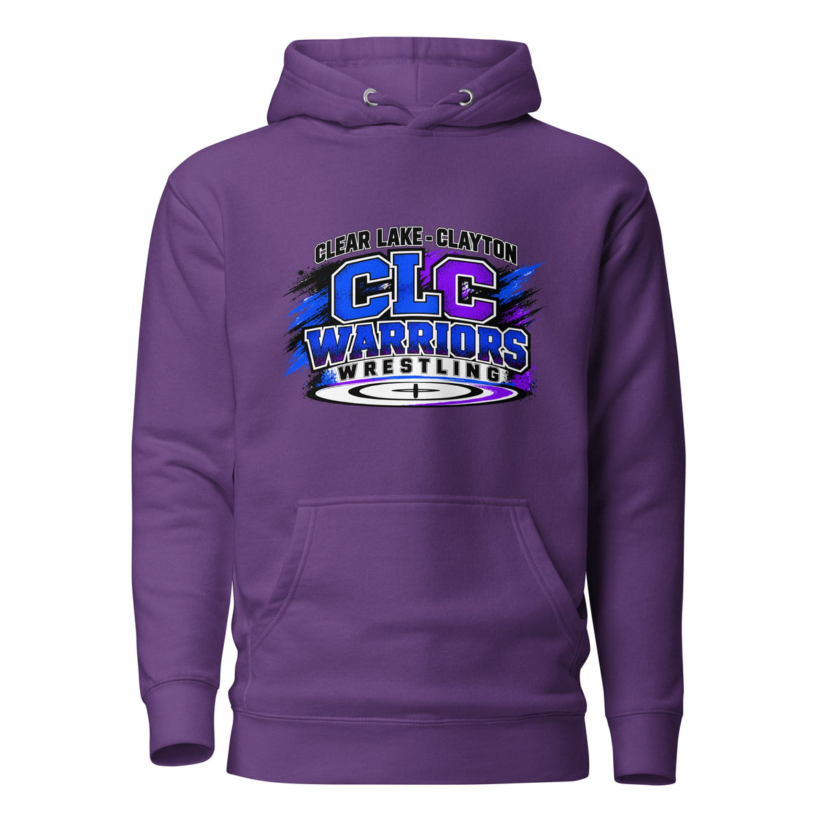 Performance | Hoodie | Clear Lake - Clayton Wrestling | Vanguard Logo