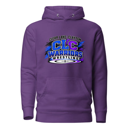 Performance | Hoodie | Clear Lake - Clayton Wrestling | Vanguard Logo