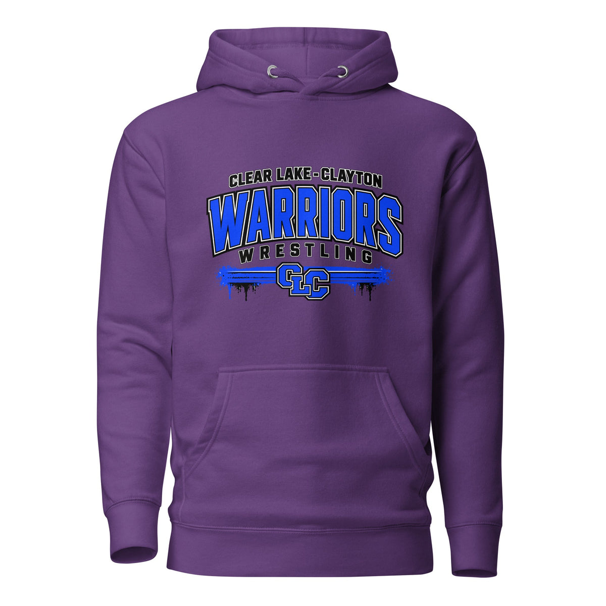 Performance | Hoodie | Clear Lake - Clayton Wrestling | Warrior Crest Logo