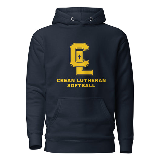 Performance | Hoodie | Crean Lutheran Softball | Gold CL Softball Logo