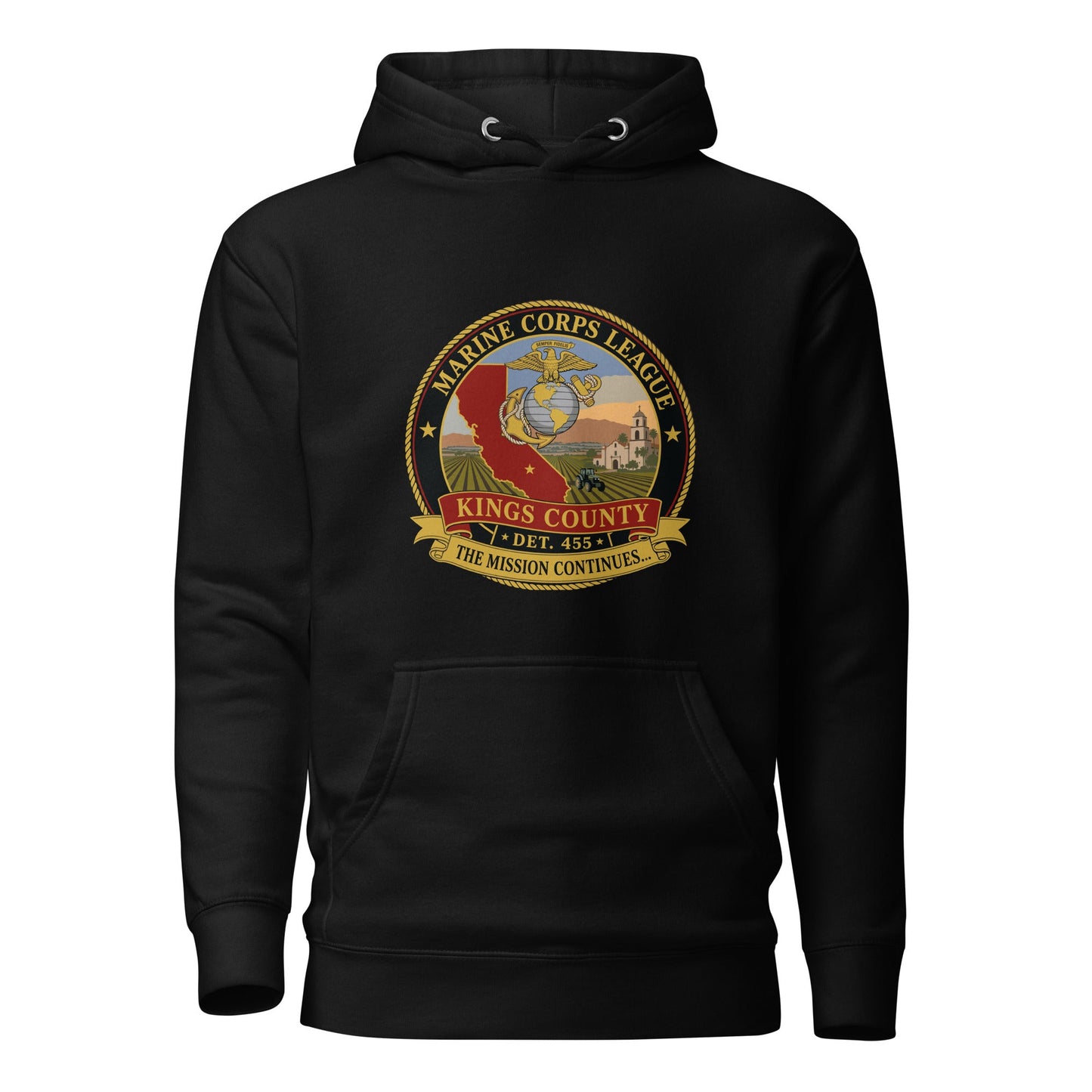 Performance | Hoodie | Marine Corps League kings County Det 455 | Shield Logo