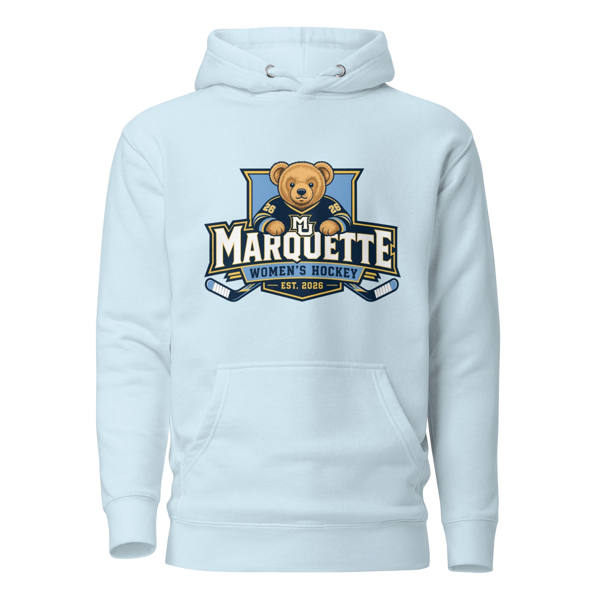 Performance | Hoodie | Marquette University Women's Hockey | Bear Athletics Logo