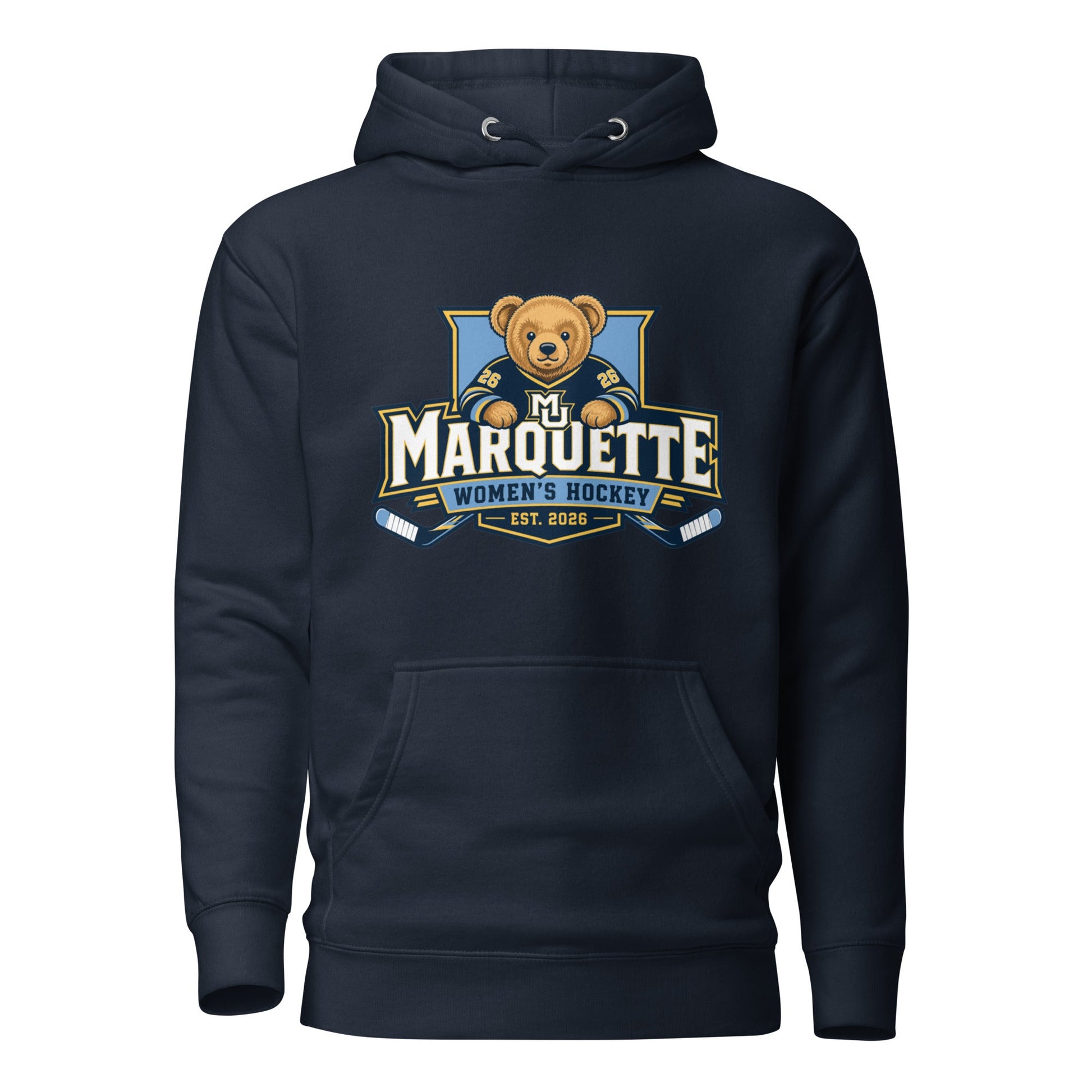 Performance | Hoodie | Marquette University Women's Hockey | Bear Athletics Logo