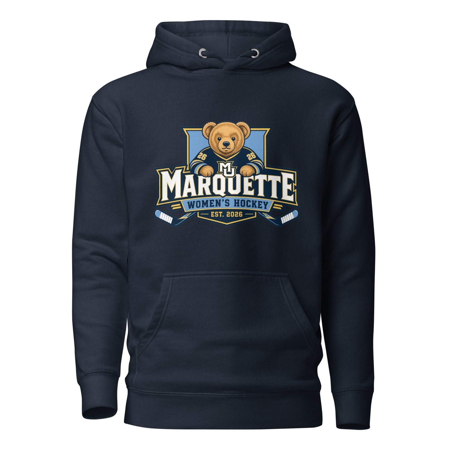 Performance | Hoodie | Marquette University Women's Hockey | Bear Athletics Logo