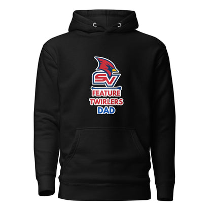 Performance | Hoodie | SVSU Feature twirlers | Dad Logo