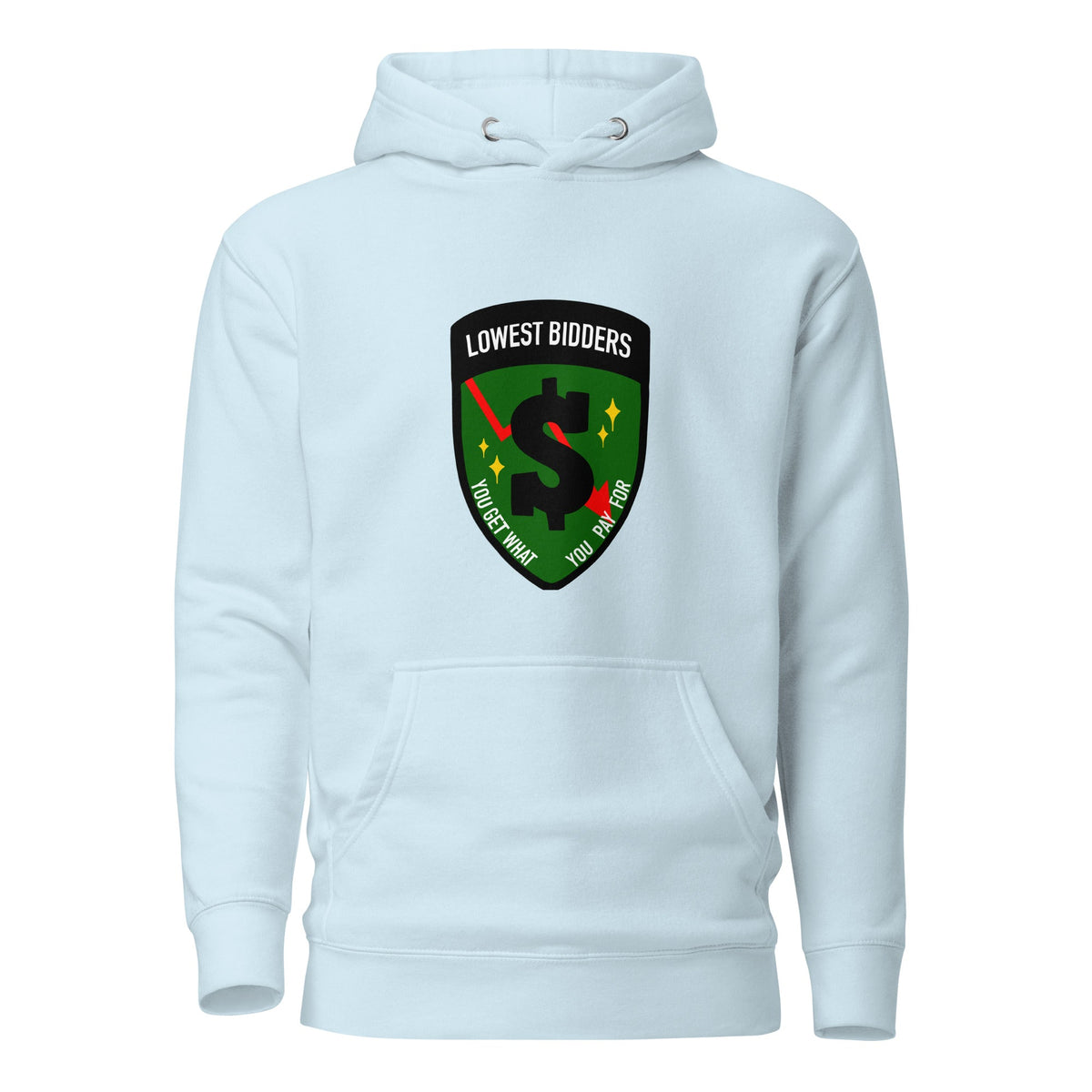 Performance | Hoodie | The Lowest Bidders | Emblem Logo