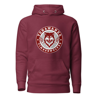 Performance | Hoodie | Tonawanda High School Track and Field | Mascot Badge Logo