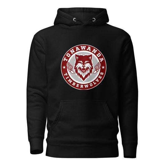Performance | Hoodie | Tonawanda High School Track and Field | Mascot Badge Logo