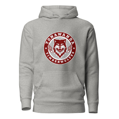 Performance | Hoodie | Tonawanda High School Track and Field | Mascot Badge Logo